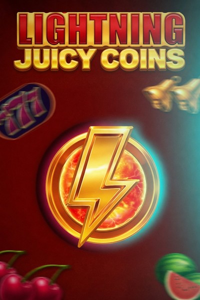 Cover of Lightning Juicy Coins with bolts striking golden coins